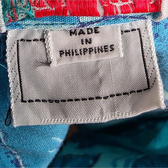 VTG 60s 70s Island Fashions Hawaiian Shirt - Map Print - Aloha Shirt - sz Large - Picture 9 of 10